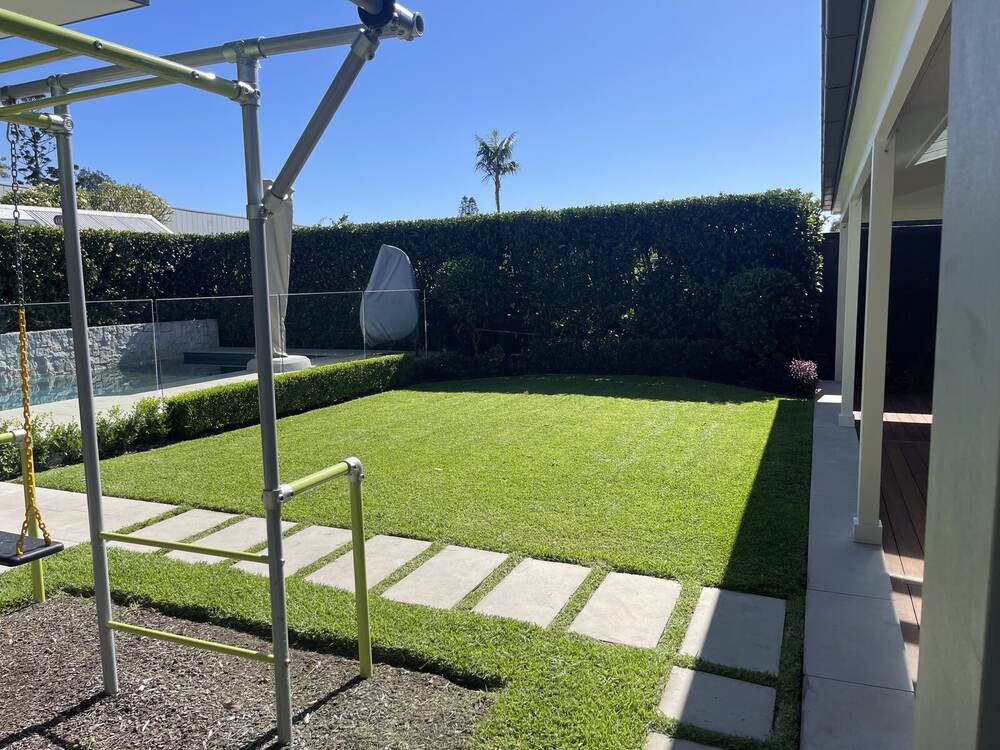 A finished lawn and garden maintained by Eaton Gardening on Sydney's North Shore